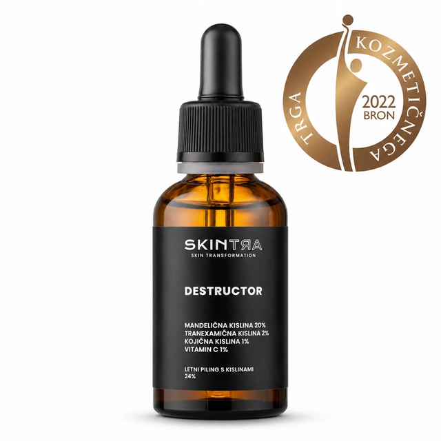 SkinTra – Destructor celoletni kislinski piling 24% 30 ml