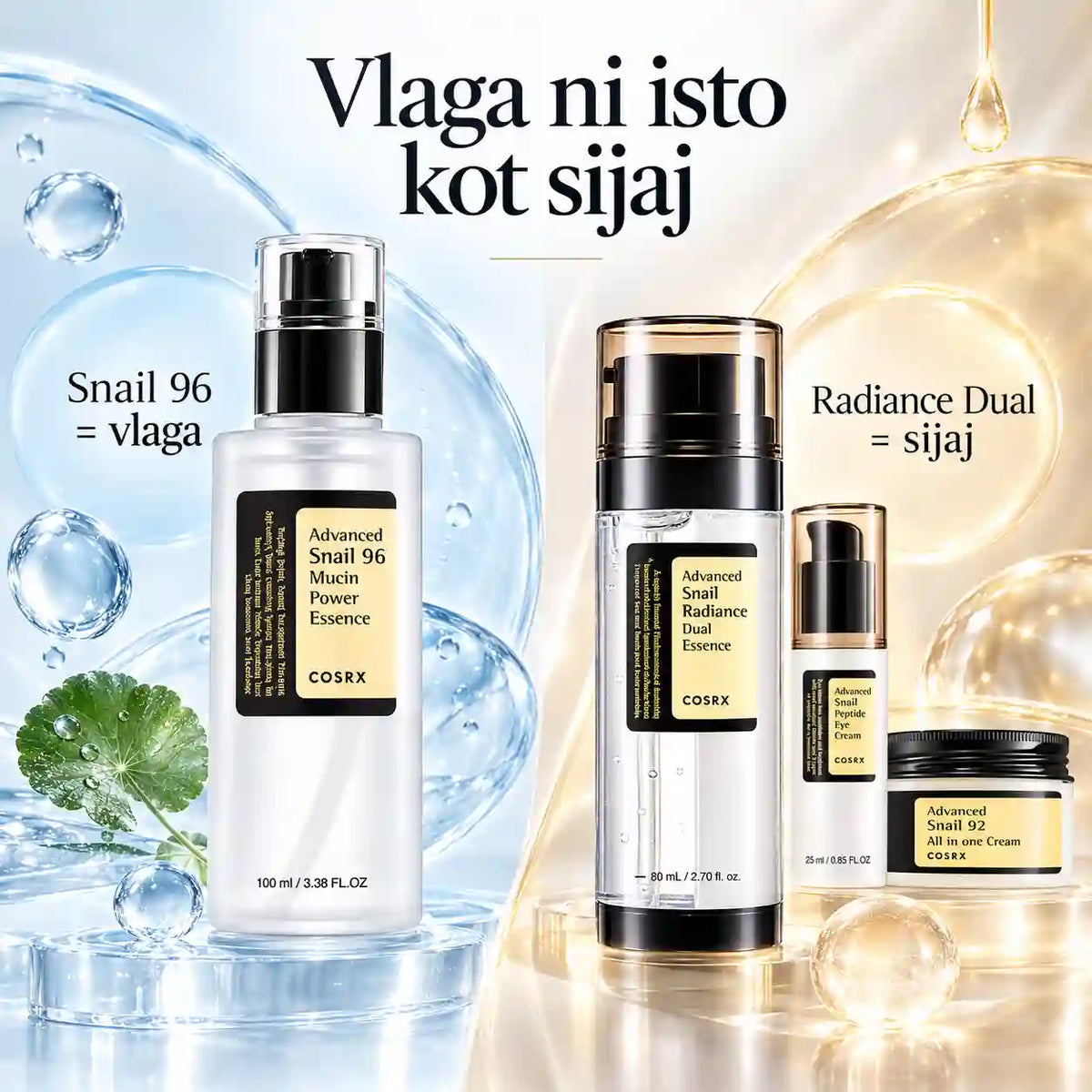 COSRX Complete Snail Routine – 4-koračna rutina s polžjim filtratom