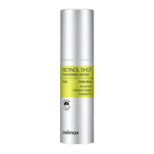 Celimax – The Vita A Retinol Shot Tightening Serum učvrstitveni serum z 0,1 % retinola in 9 peptidi 30 ml