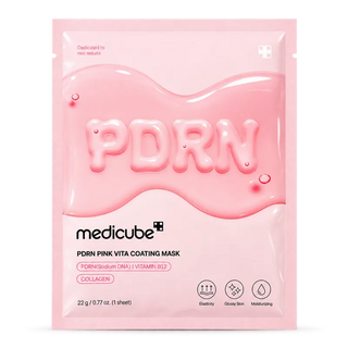 Medicube – PDRN Pink Vita Coating Mask maska s PDRN in vitaminom B12 1 kos
