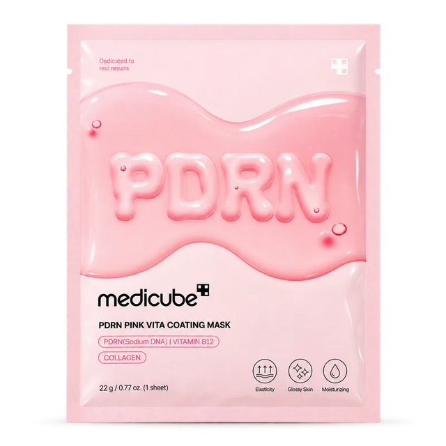 Medicube – PDRN Pink Vita Coating Mask maska s PDRN in vitaminom B12 1 kos