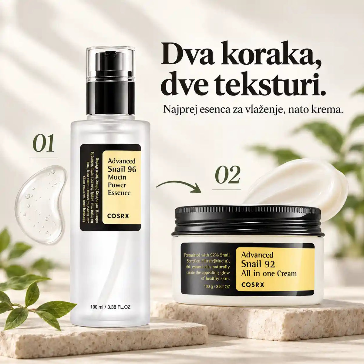 Snail Duo – 2-koračni komplet s polžjim filtratom