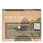 Mary&May - Cica Houttuynia Tea Tree pomirjujoča maska v obliki tkanine, 30 kosov
